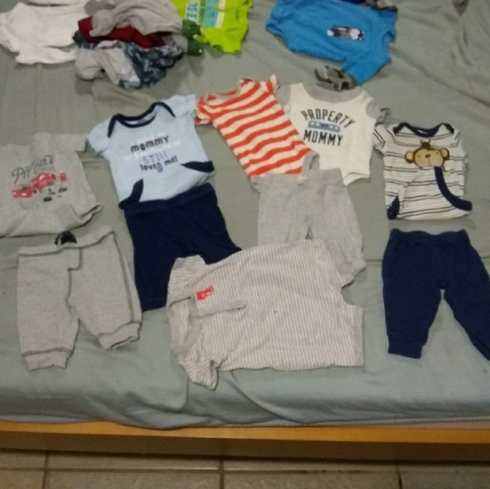 *SOLD* 5 newborn baby boy outfits